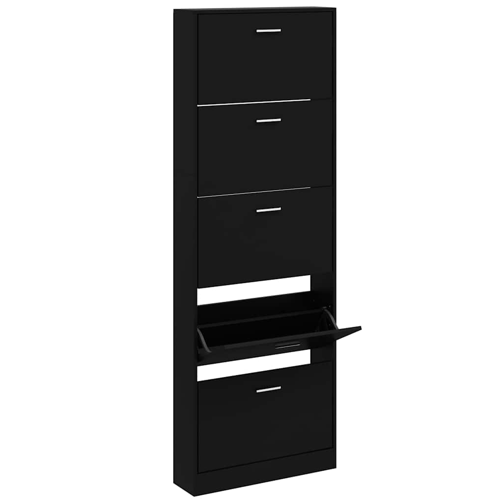 Armoire à chaussures Vidaxl 59x17x169 cm Bois de bois transformé