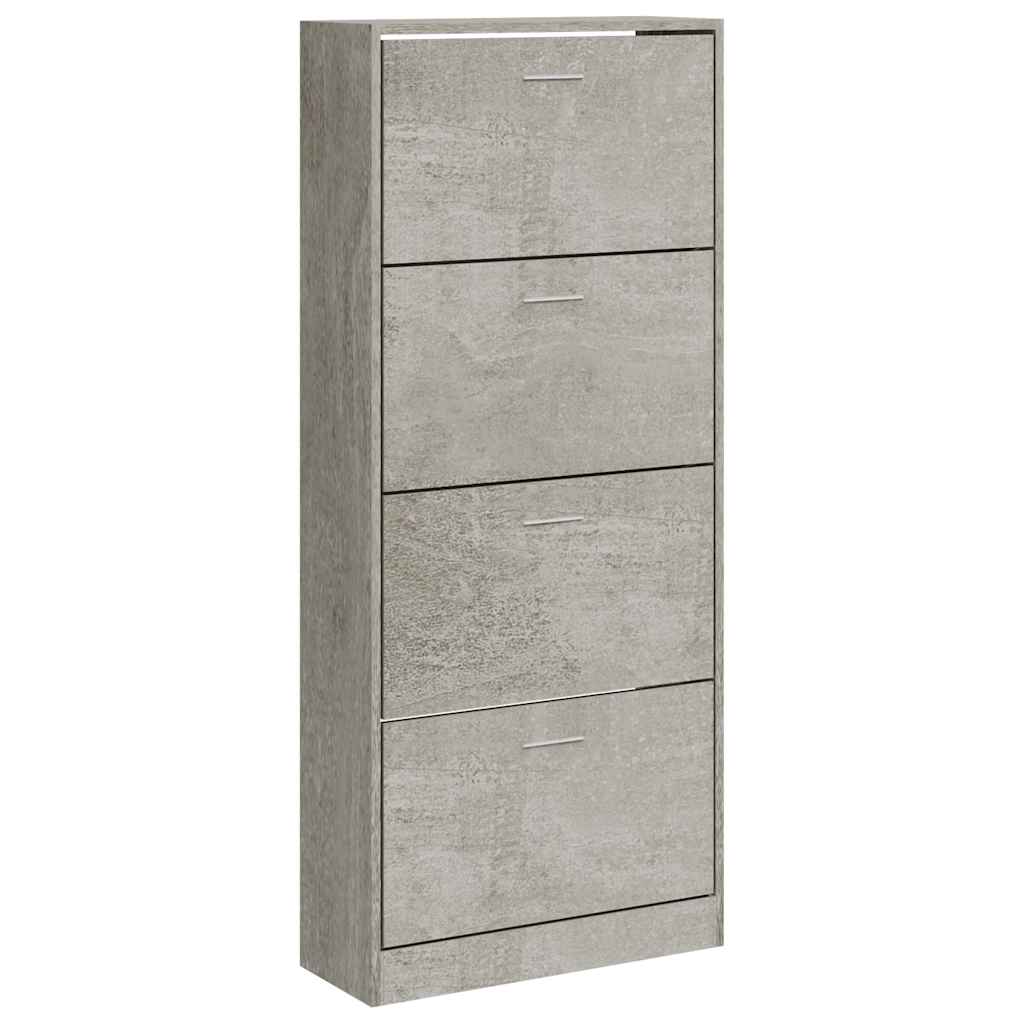 Vidaxx meuble à chaussures 63x24x147 cm dérivé du bois béton gris