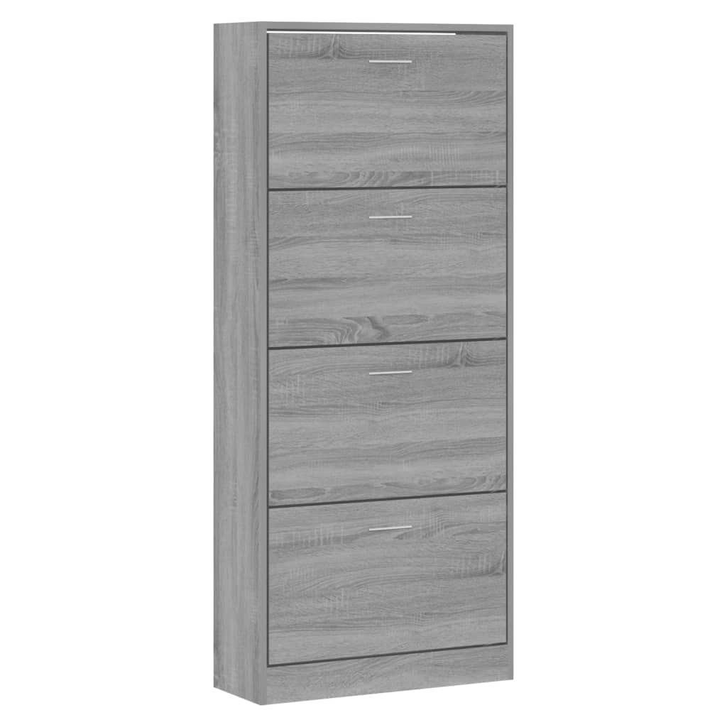 Vidaxx armoire à chaussures 63x24x147 cm bois traité gris sonoma