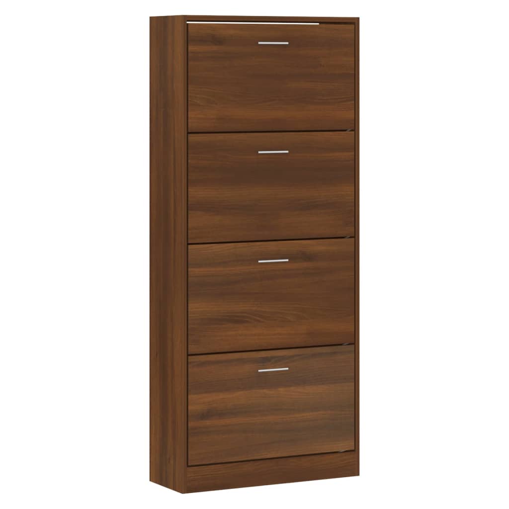 Vidaxx armoire à chaussures 63x24x147 cm bois fini couleur chêne marron