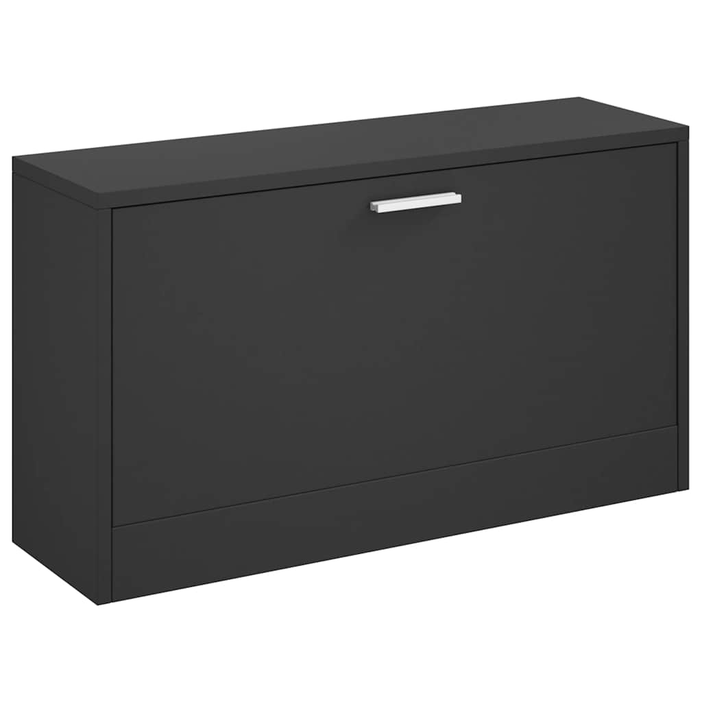 Vidaxx banc à chaussures 80x24x45 cm bois fini noir