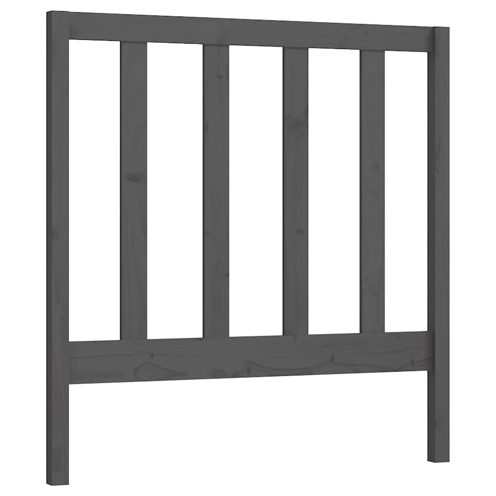 Vidaxl hoofdbord 81x4x100 cm massief grenenhout grijs