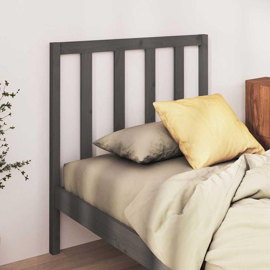 Vidaxl hoofdbord 96x4x100 cm massief grenenhout grijs