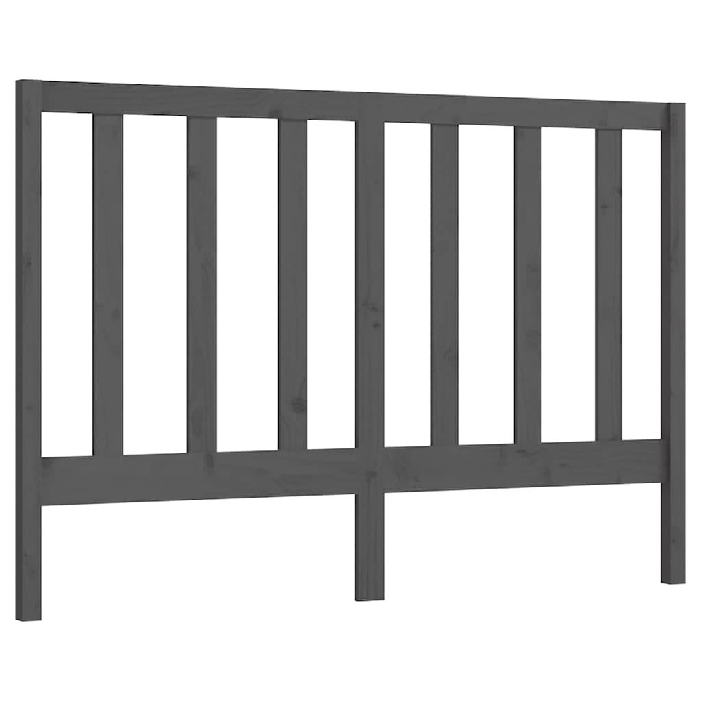 Vidaxl hoofdbord 146x4x100 cm massief grenenhout grijs