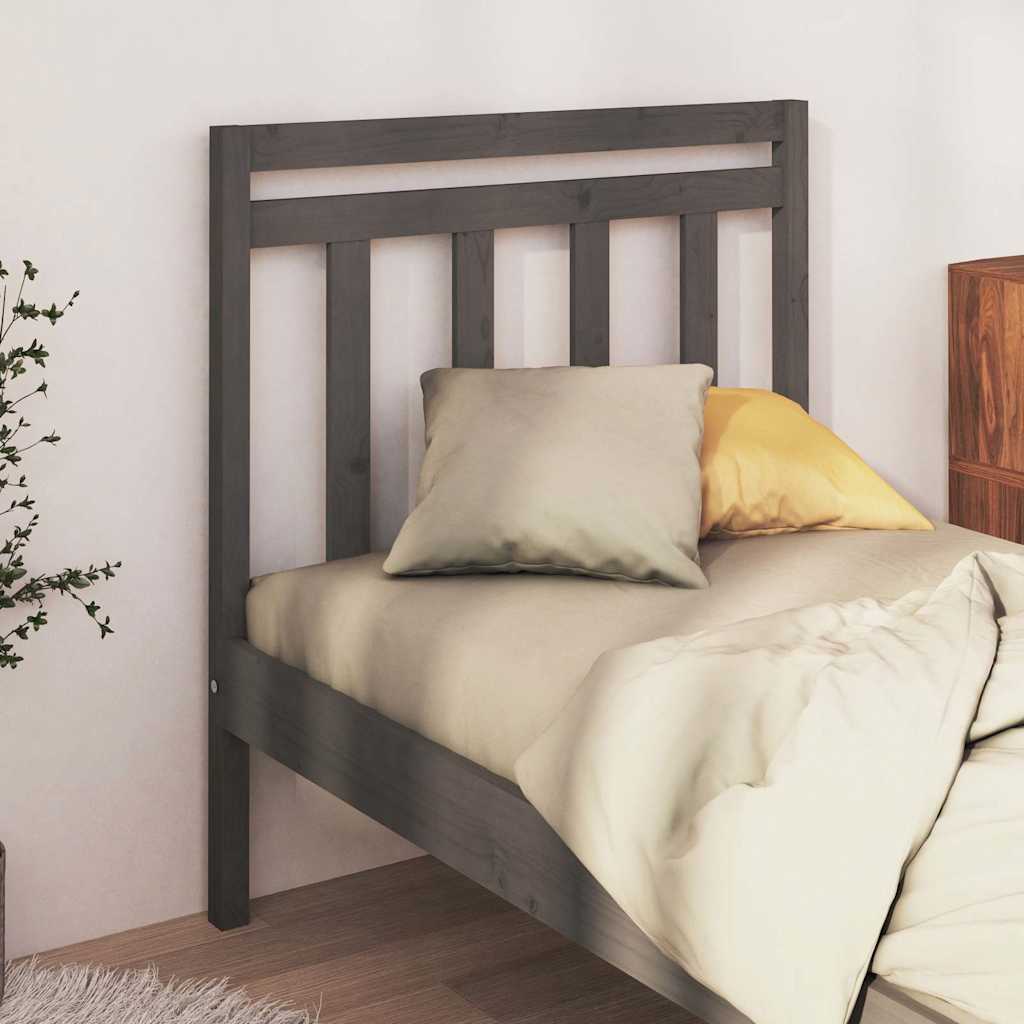 Vidaxl hoofdbord 96x4x100 cm massief grenenhout grijs