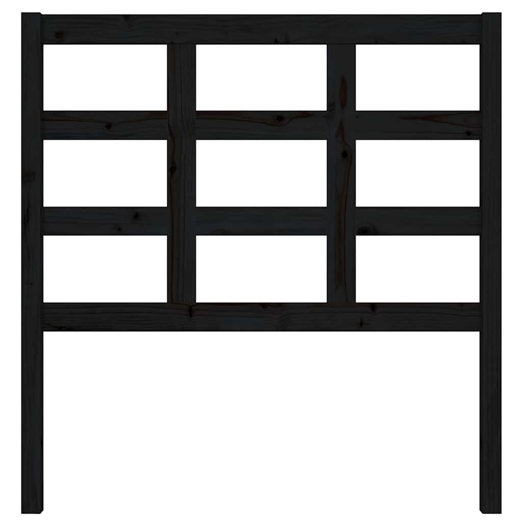 Vidaxl hoofdbord 95,5x4x100 cm massief grenenhout zwart