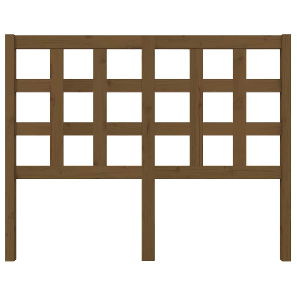 Vidaxl hoofdbord 125,5x4x100 cm massief grenenhout honingbruin