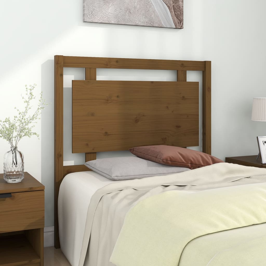 Vidaxl hoofdbord 95,5x4x100 cm massief grenenhout honingbruin