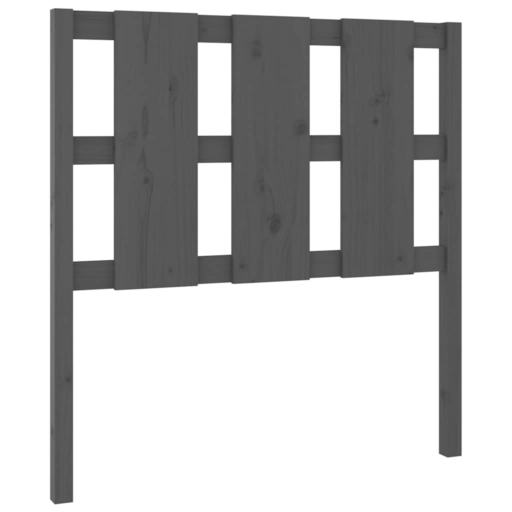 Vidaxl hoofdbord 105,5x4x100 cm massief grenenhout grijs