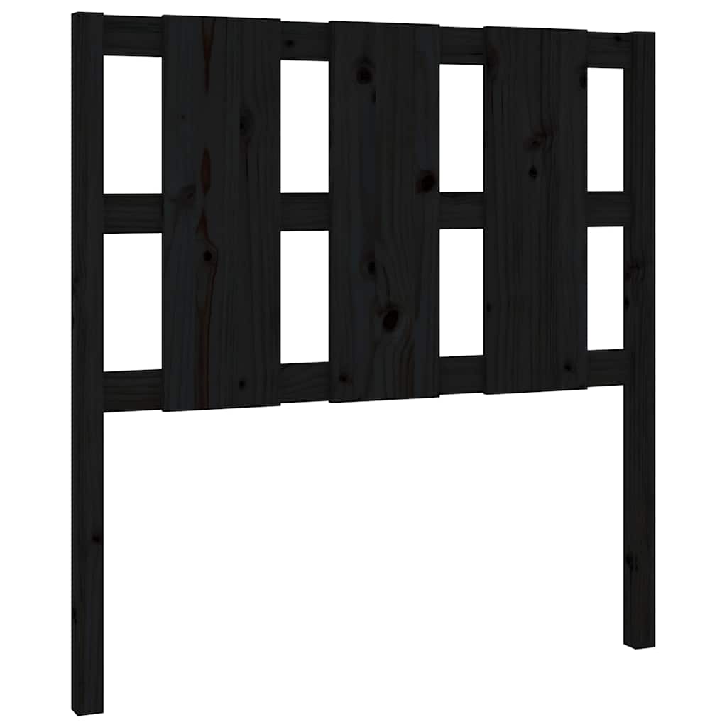 Vidaxl hoofdbord 105,5x4x100 cm massief grenenhout zwart