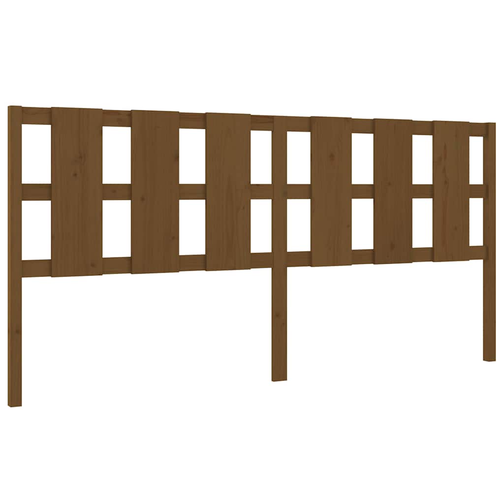 Vidaxl hoofdbord 205,5x4x100 cm massief grenenhout honingbruin