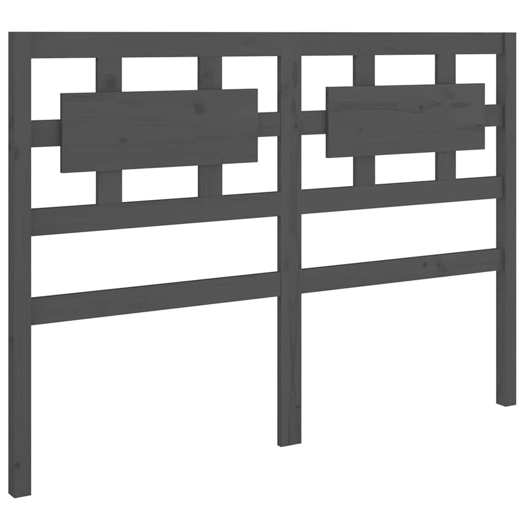 Vidaxl hoofdbord 185,5x4x100 cm massief grenenhout grijs