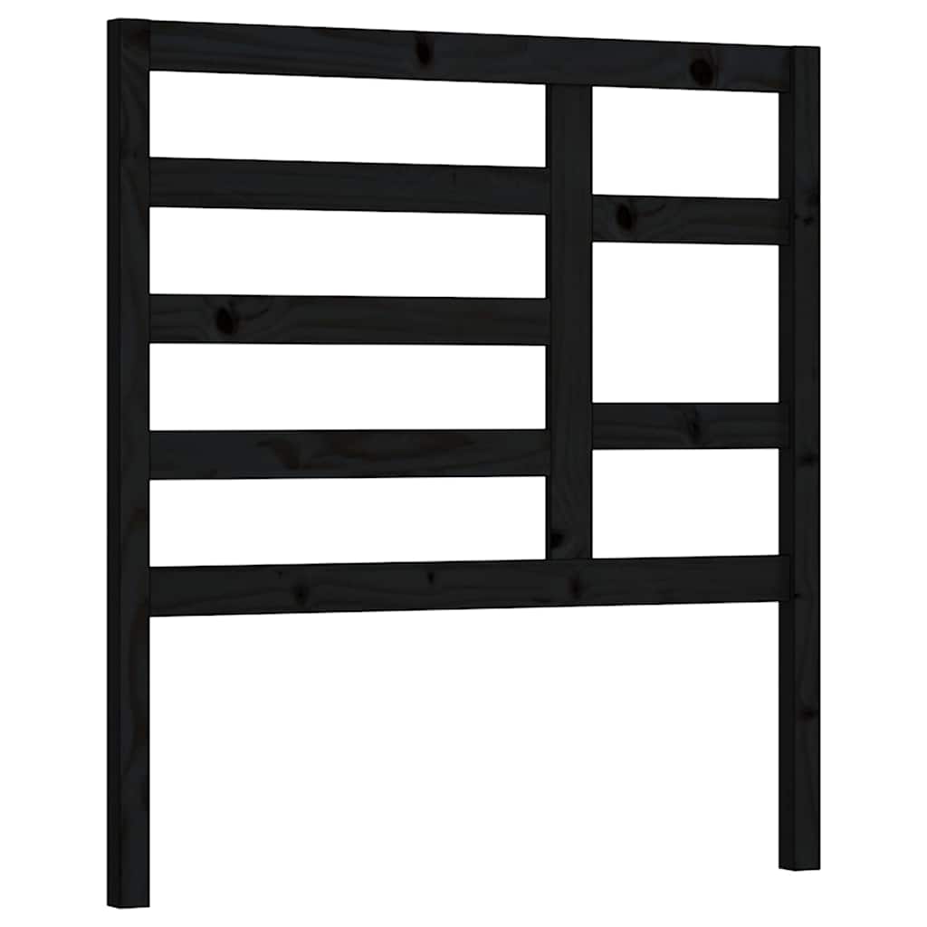 Vidaxl hoofdbord 81x4x104 cm massief grenenhout zwart