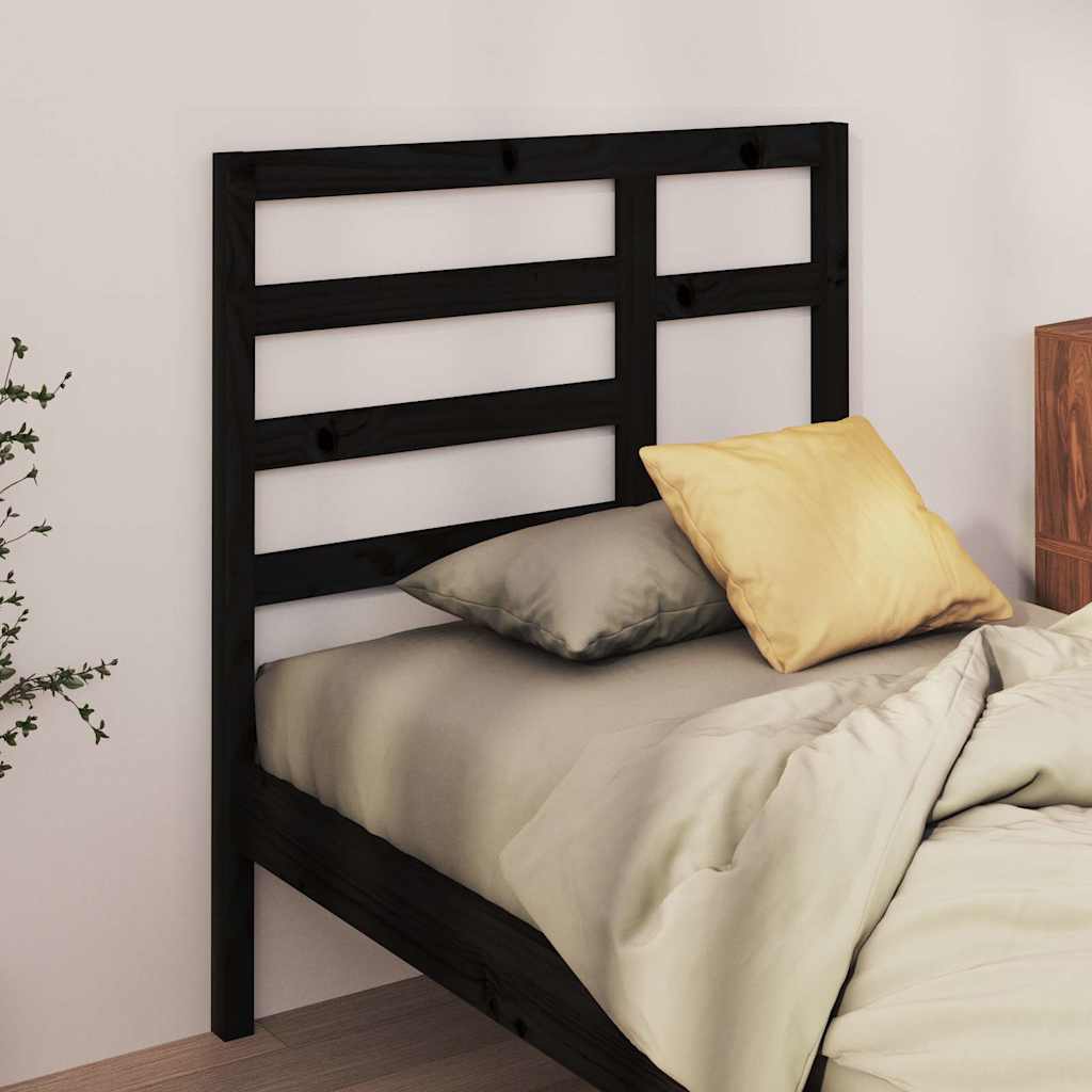 Vidaxl hoofdbord 81x4x104 cm massief grenenhout zwart