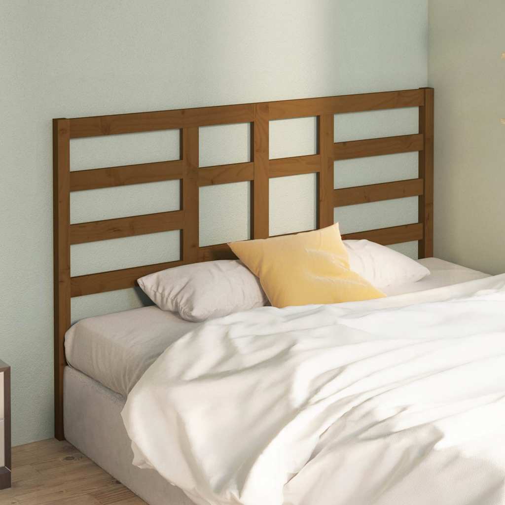 Vidaxl hoofdbord 156x4x104 cm massief grenenhout honingbruin