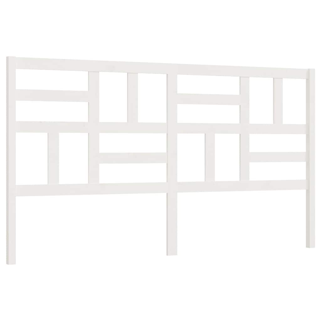 Vidaxl hoofdbord 206x4x104 cm massief grenenhout wit