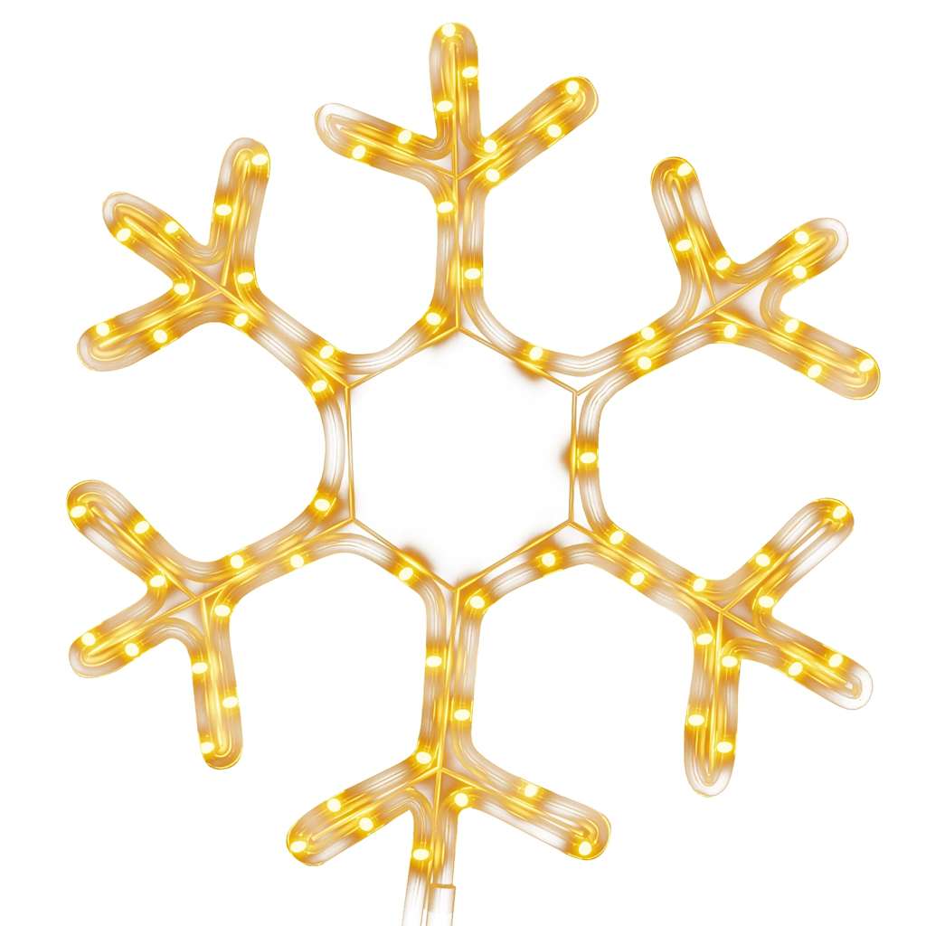 Vidaxx figurine de Noël flocon de neige avec 72 LED blanc chaud 38x37 cm