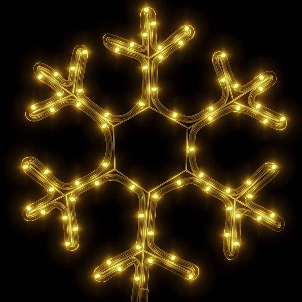 Vidaxx figurine de Noël flocon de neige avec 72 LED blanc chaud 38x37 cm