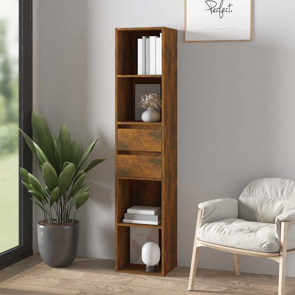 Vidaxl boekenkast 36x30x171 cm bewerkt hout gerookt eikenkleurig