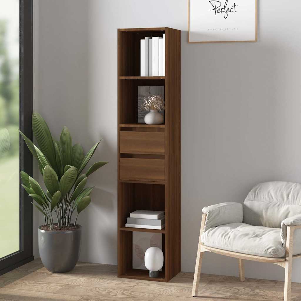 Vidaxl boekenkast 36x30x171 cm bewerkt hout bruin eikenkleur