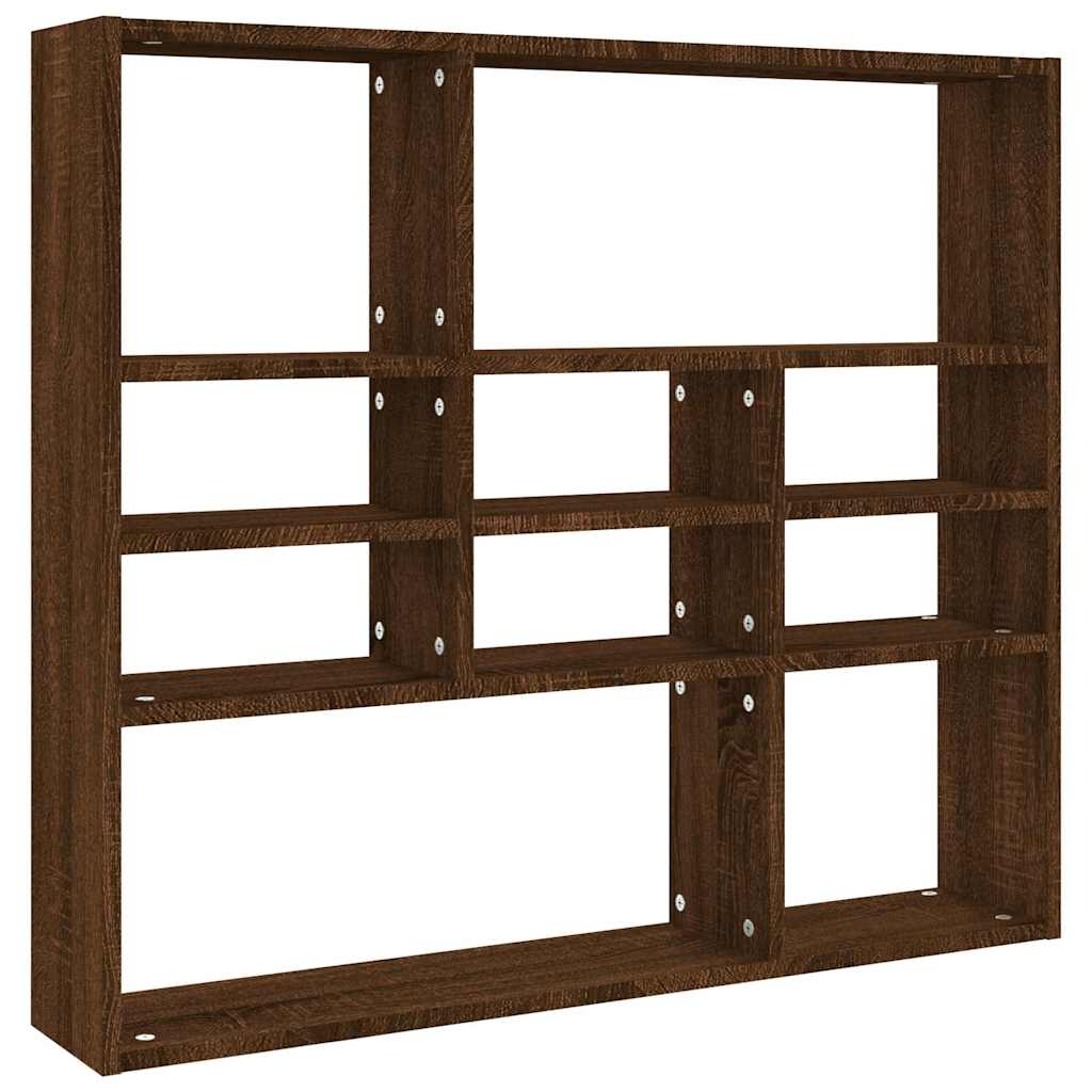 Vidaxl wandschap 90x16x78 cm bewerkt hout bruin eikenkleur