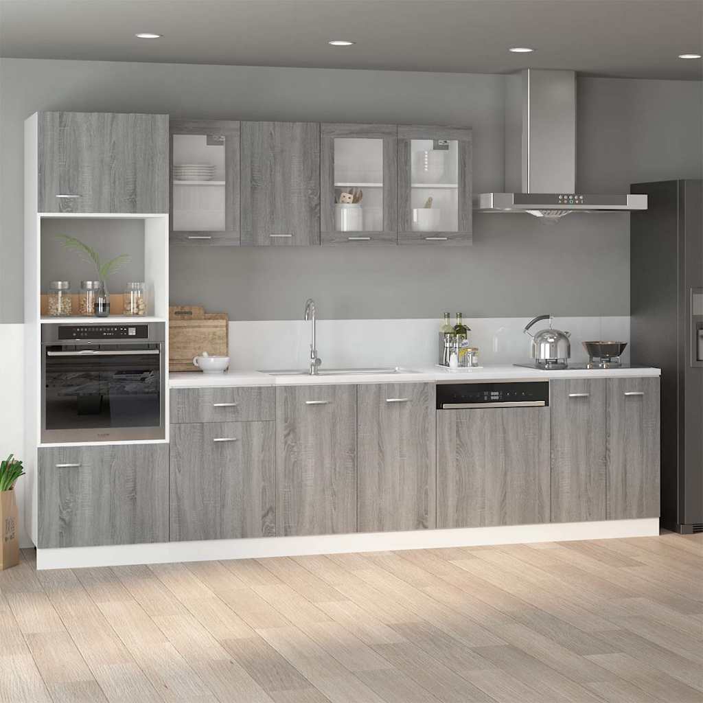 Vidaxl onderkast lyon 60x46x81,5 cm grijs sonoma eikenkleurig