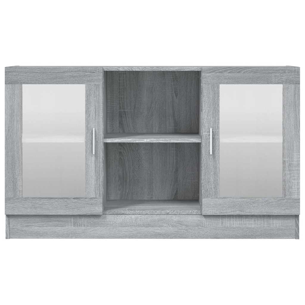 Vidaxl vitrinekast 120x30,5x70 cm bewerkt hout grijs sonoma eiken