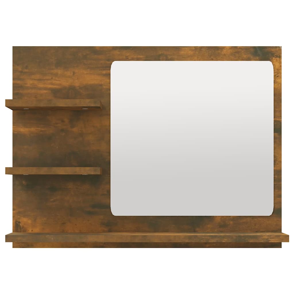 Vidaxl badkamerspiegel 60x10,5x45 cm bewerkt hout gerookt eikenkleurig