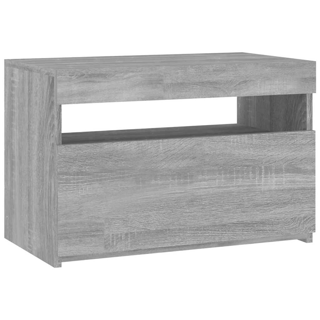 Vidaxl tv-meubel met led-verlichting 60x35x40 cm grijs sonoma eiken
