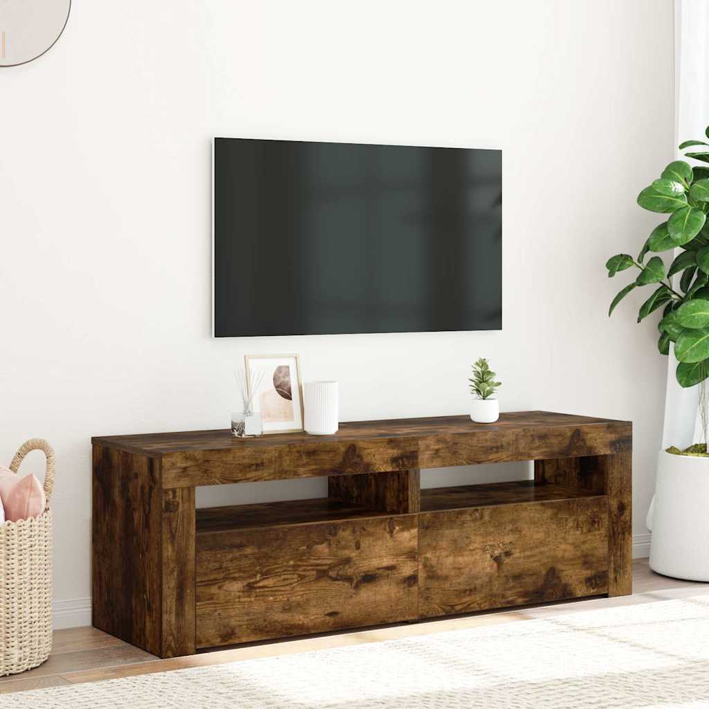 Vidaxl tv-meubel met led-verlichting 120x35x40 cm sonoma eikenkleurig