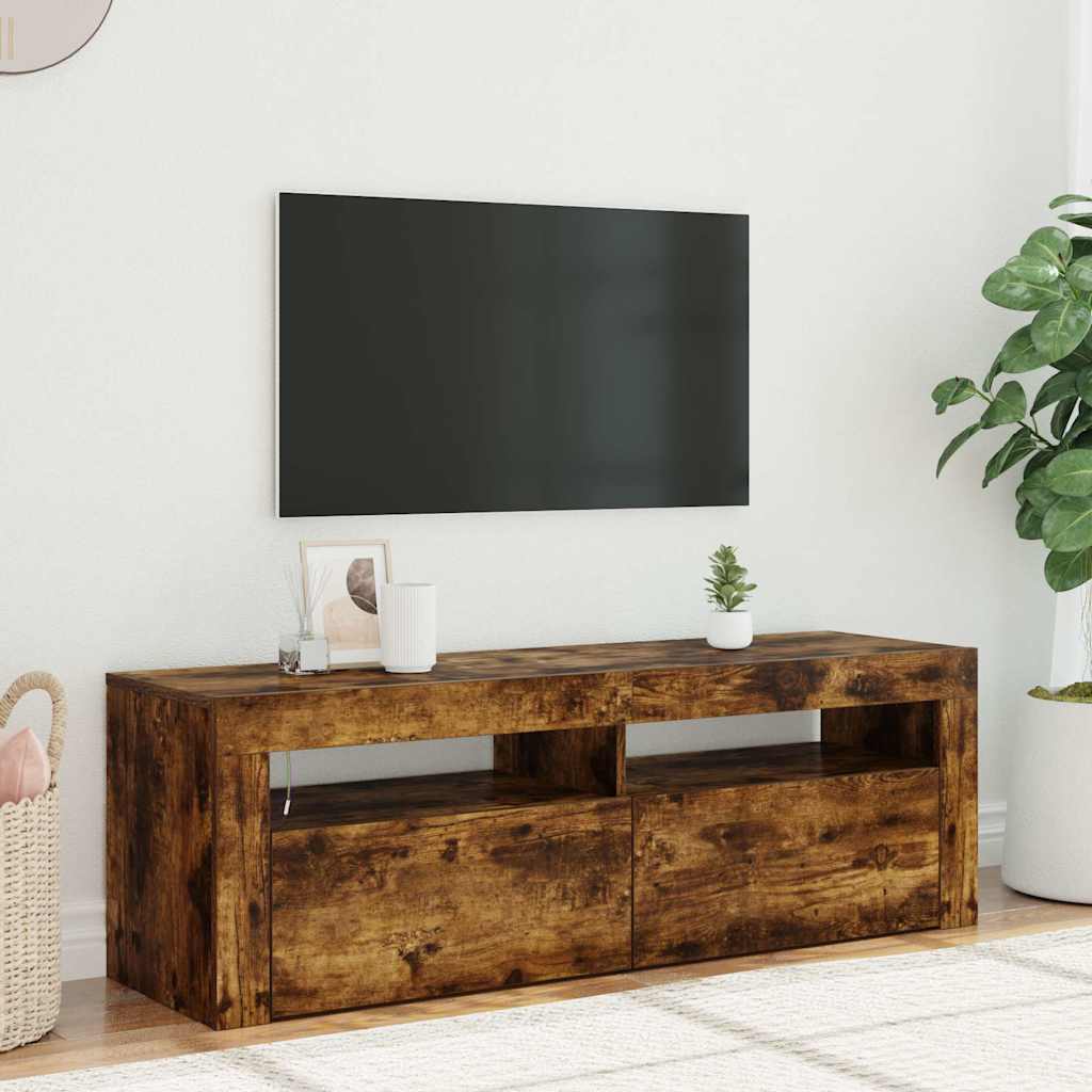 Vidaxl tv-meubel met led-verlichting 120x35x40 cm sonoma eikenkleurig