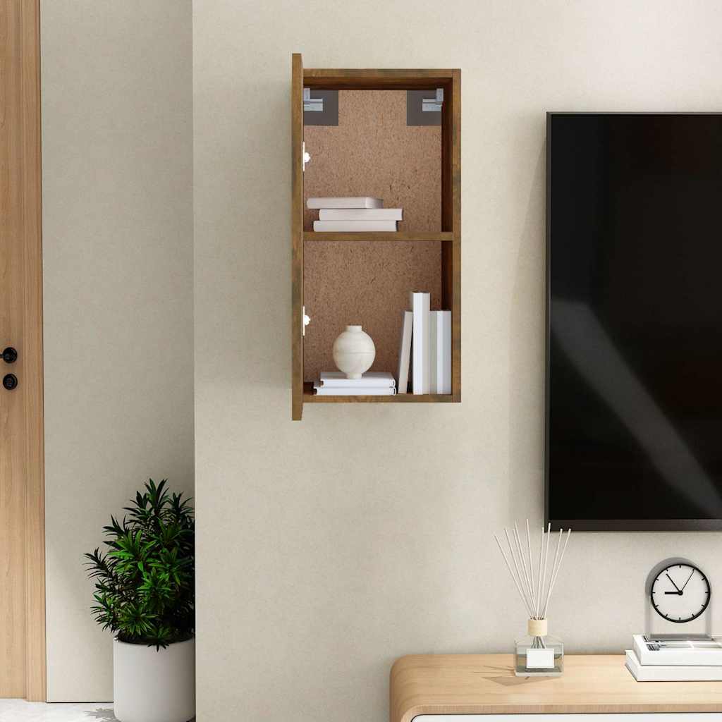 Vidaxl tv-meubel 30,5x30x60 cm bewerkt hout gerookt eikenkleurig