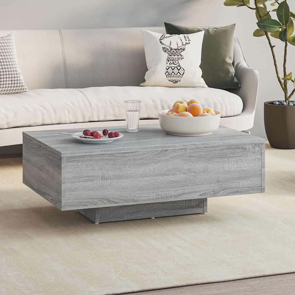 Vidaxl salontafel 85x55x31 cm bewerkt hout grijs sonoma eikenkleurig