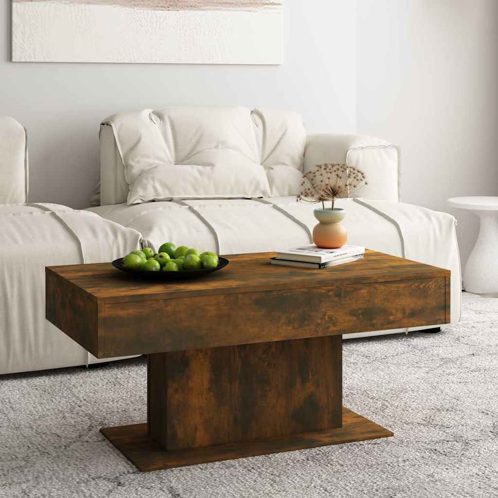 Vidaxl salontafel 96x50x45 cm bewerkt hout gerookt eikenkleurig