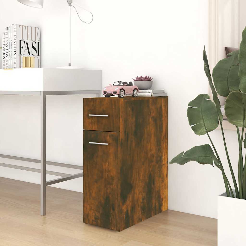 Vidaxl apothekerskast 20x45,5x60 cm bewerkt hout gerookt eikenkleurig