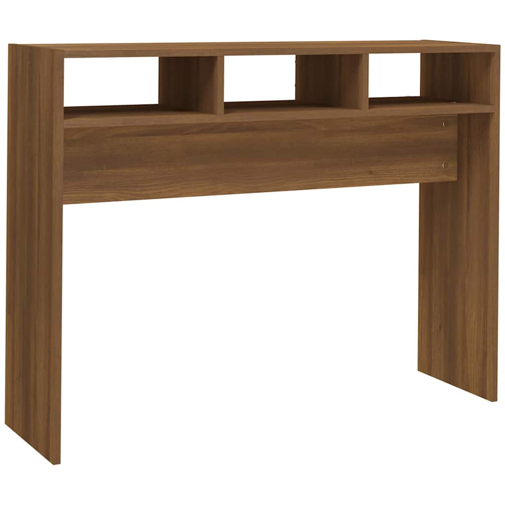 Vidaxl wandtafel 105x30x80 cm bewerkt hout bruin eikenkleur