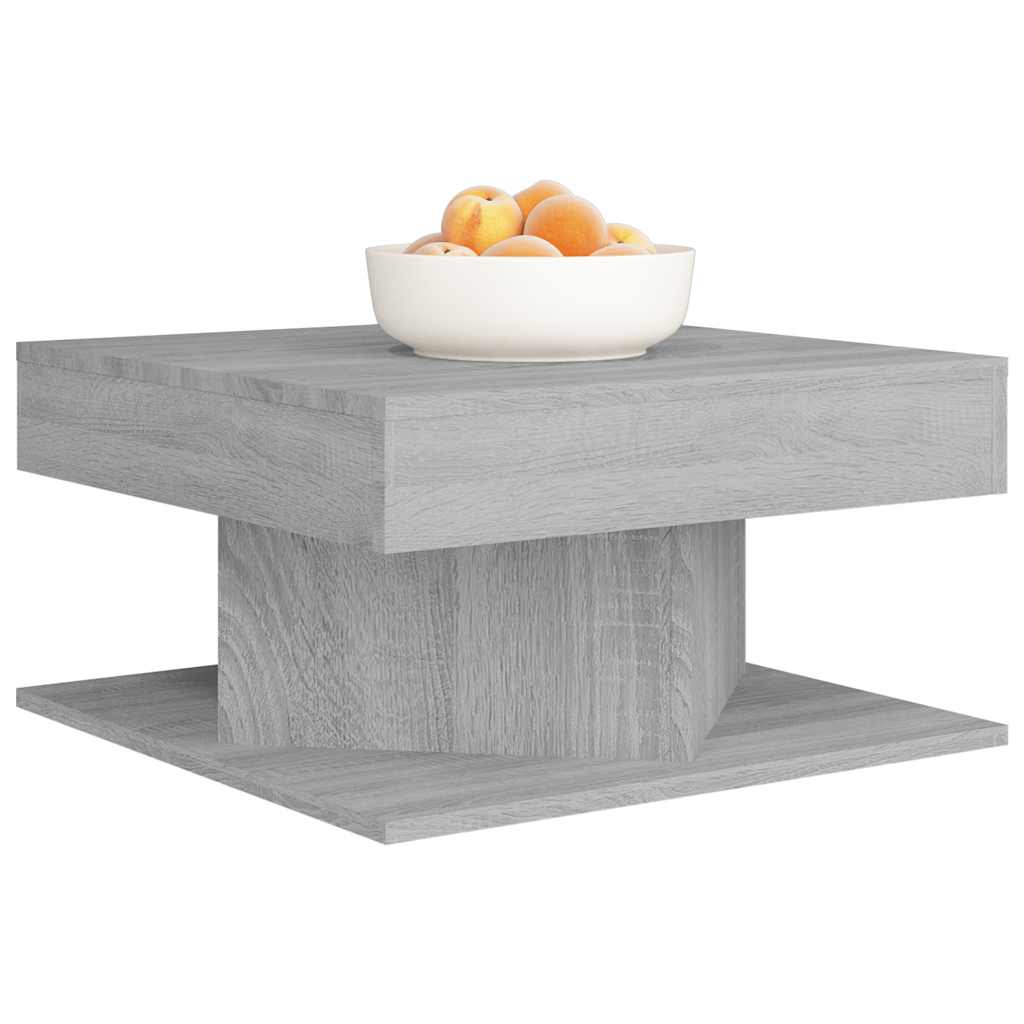 Vidaxl salontafel 57x57x30 cm bewerkt hout grijs sonoma eikenkleurig