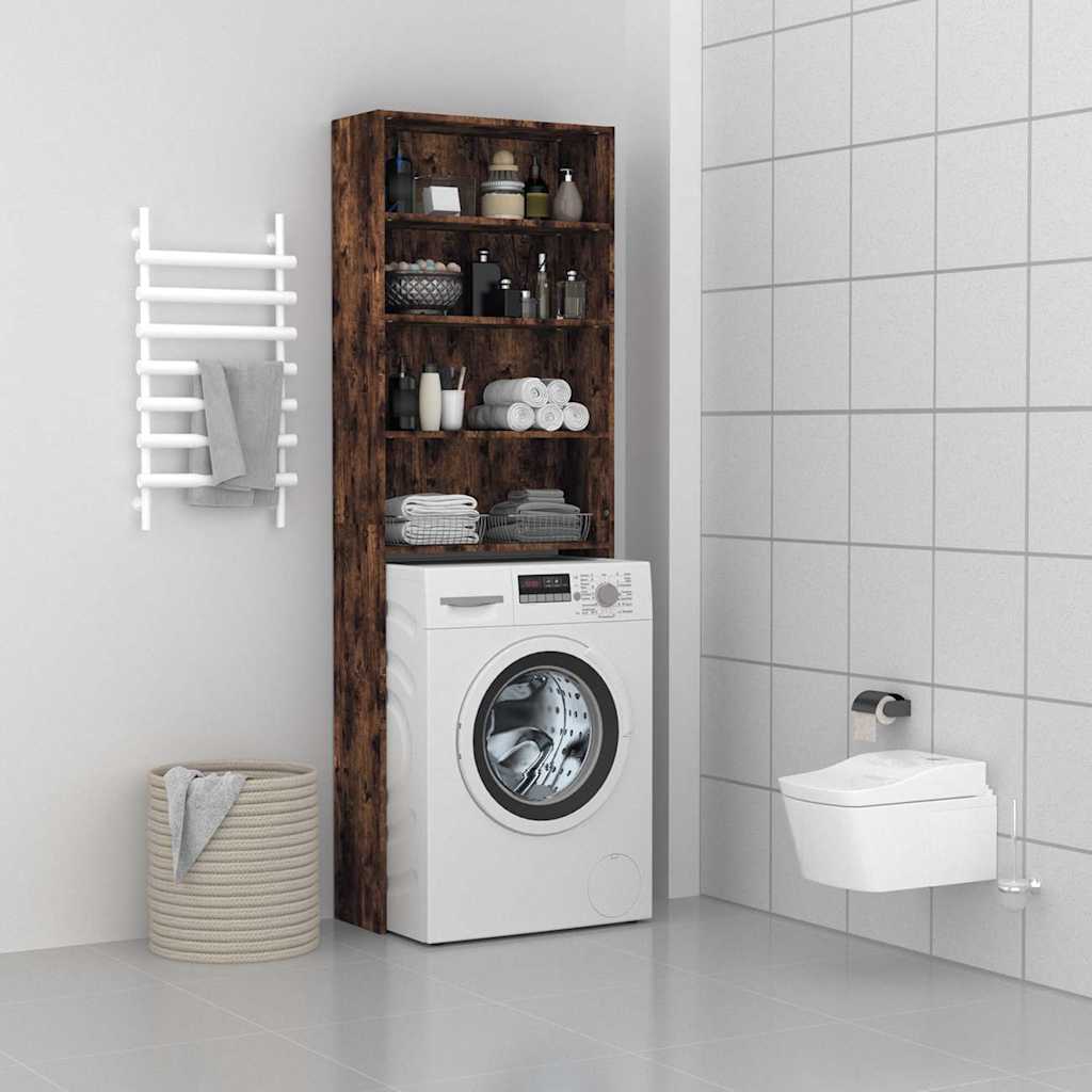 Vidaxx meuble lave-linge 64x24x190 cm chêne fumé
