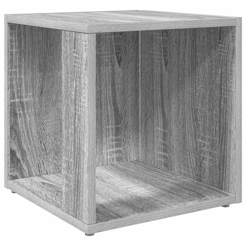 Vidaxl bijzettafel 33x33x34,5 cm bewerkt hout grijs sonoma eikenkleur