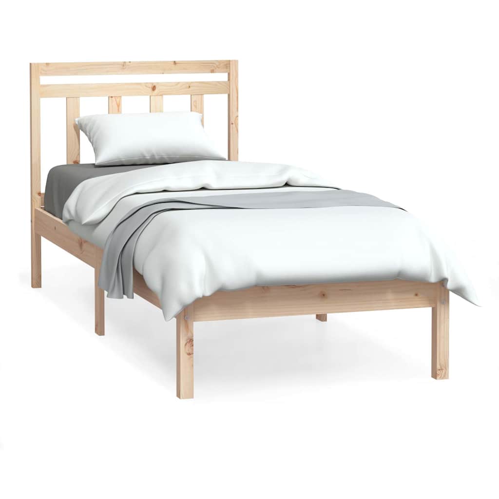 Vidaxl bedframe massief hout 75x190 cm