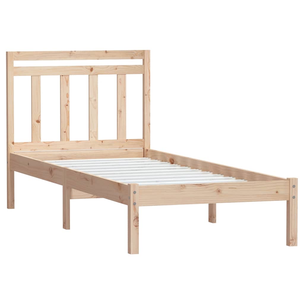 Vidaxl bedframe massief hout 75x190 cm