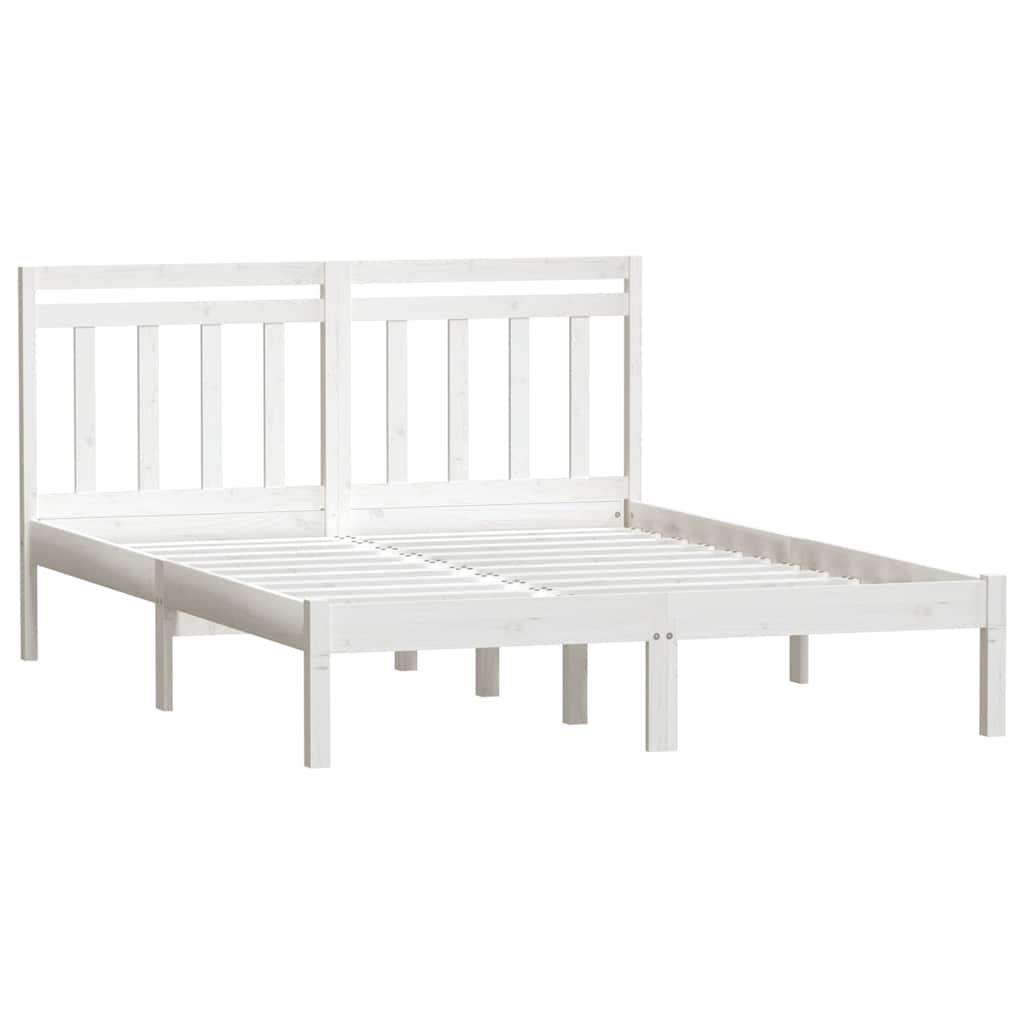 Vidaxl bedframe massief grenenhout wit 140x200 cm