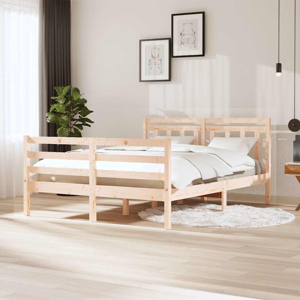 Vidaxl bedframe massief hout 140x200 cm