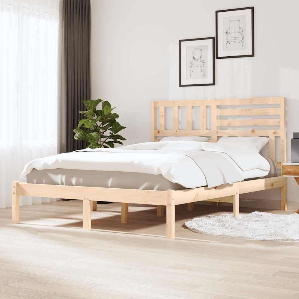 Vidaxl bedframe massief grenenhout 160x200 cm