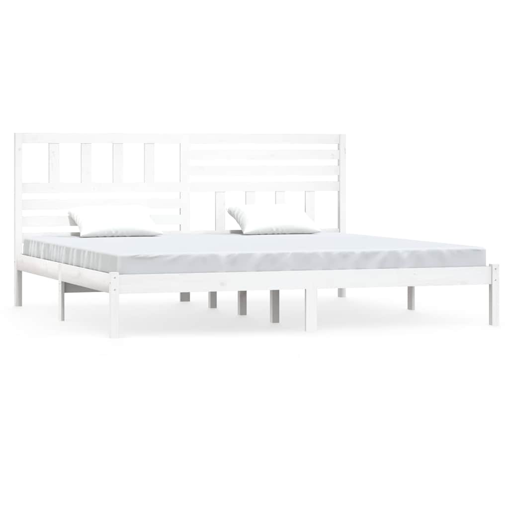 Vidaxl bedframe zonder matras massief grenenhout wit 180x200 cm