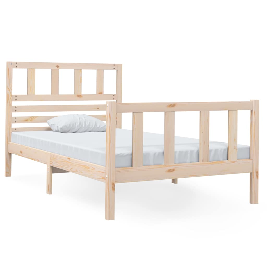 Vidaxl bedframe massief hout 90x190 cm