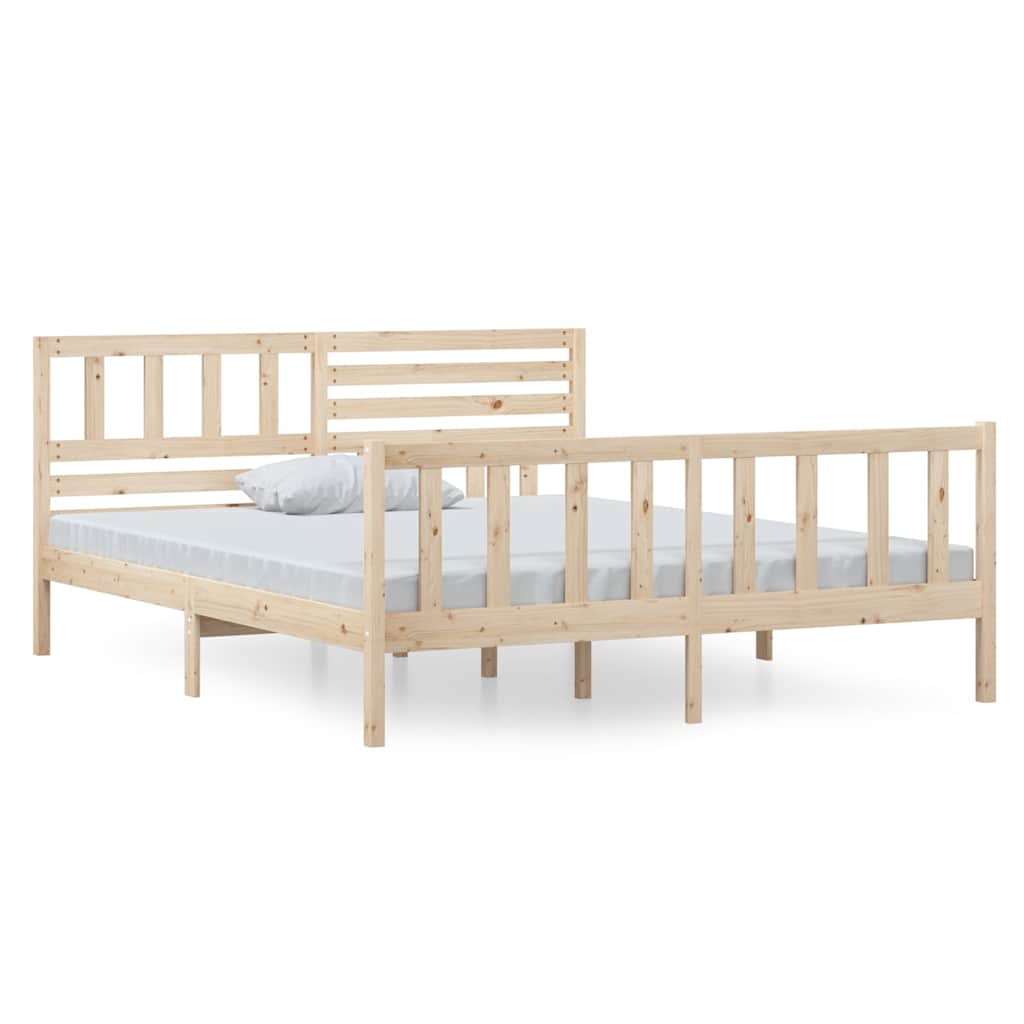 Vidaxl bedframe massief hout 135x190 cm