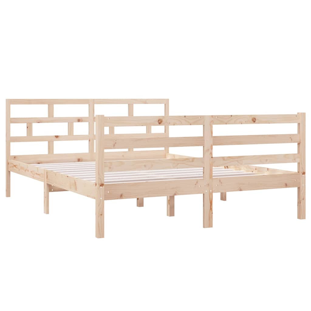 Vidaxl bedframe massief grenenhout 140x190 cm