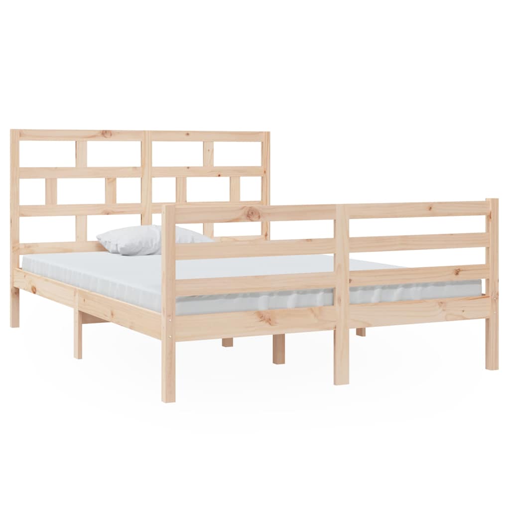 Vidaxl bedframe massief grenenhout 140x200 cm