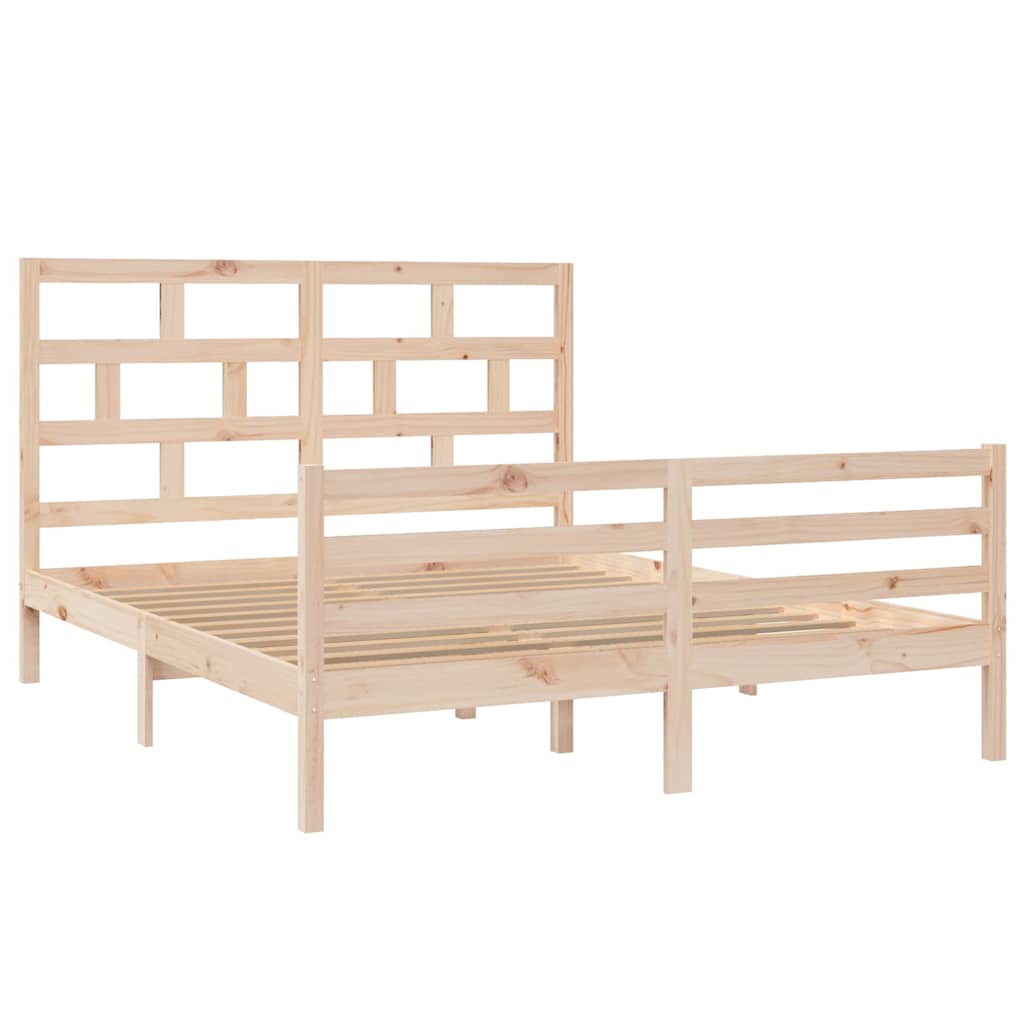 Vidaxl bedframe massief grenenhout 160x200 cm